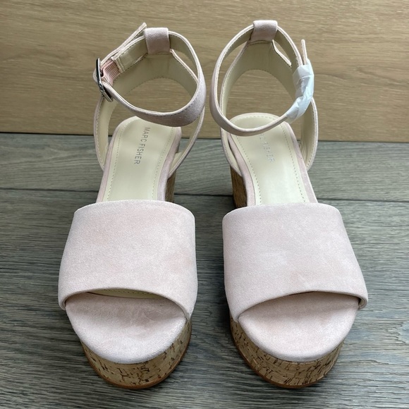 Marc Fisher Womens Rillia Suede Open Toe Casual Platform Pink Sandals - Size 8 - Picture 4 of 17